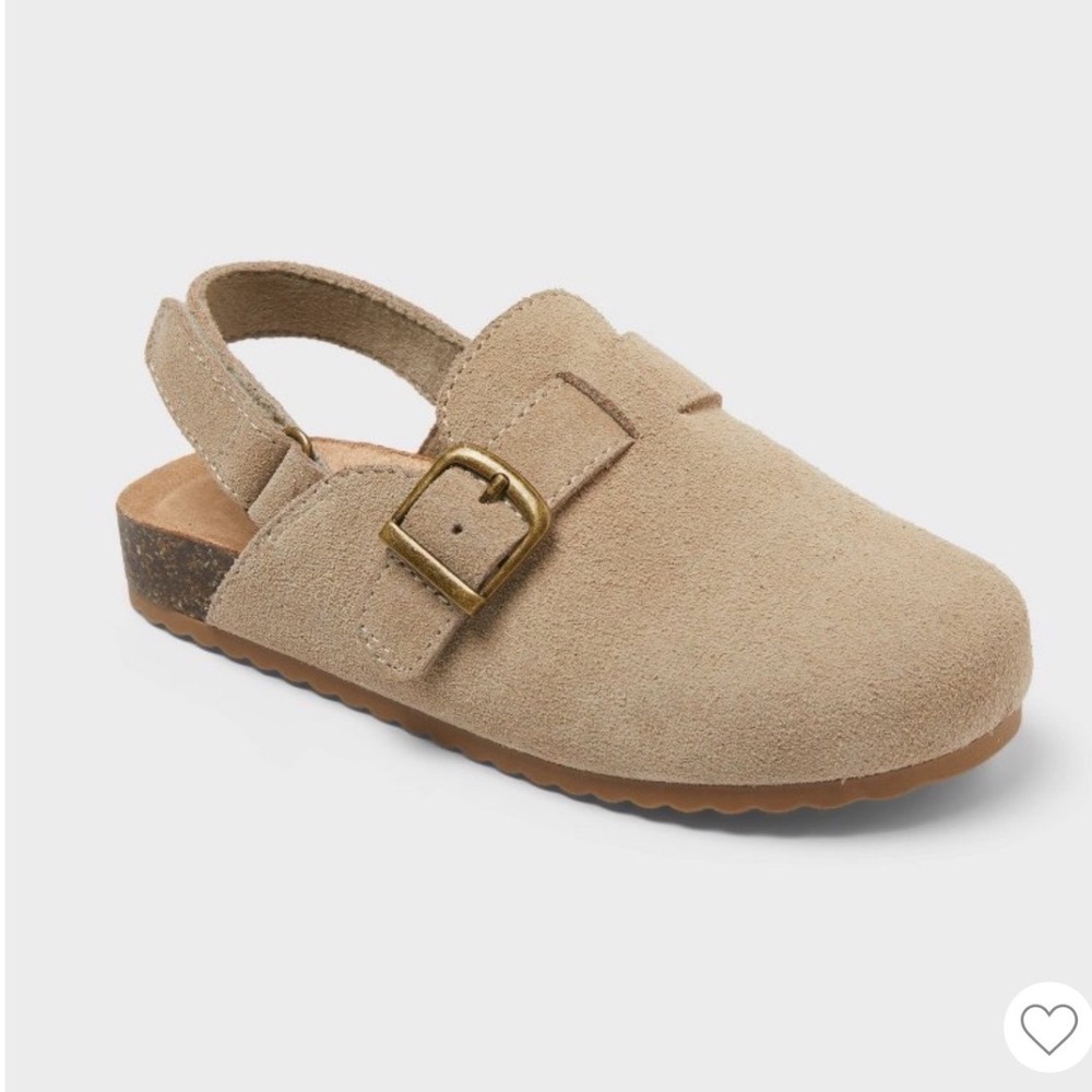 Cat & Jack Berlin Taupe Faux Suede Clogs Toddler Size 7 NWT 093000561